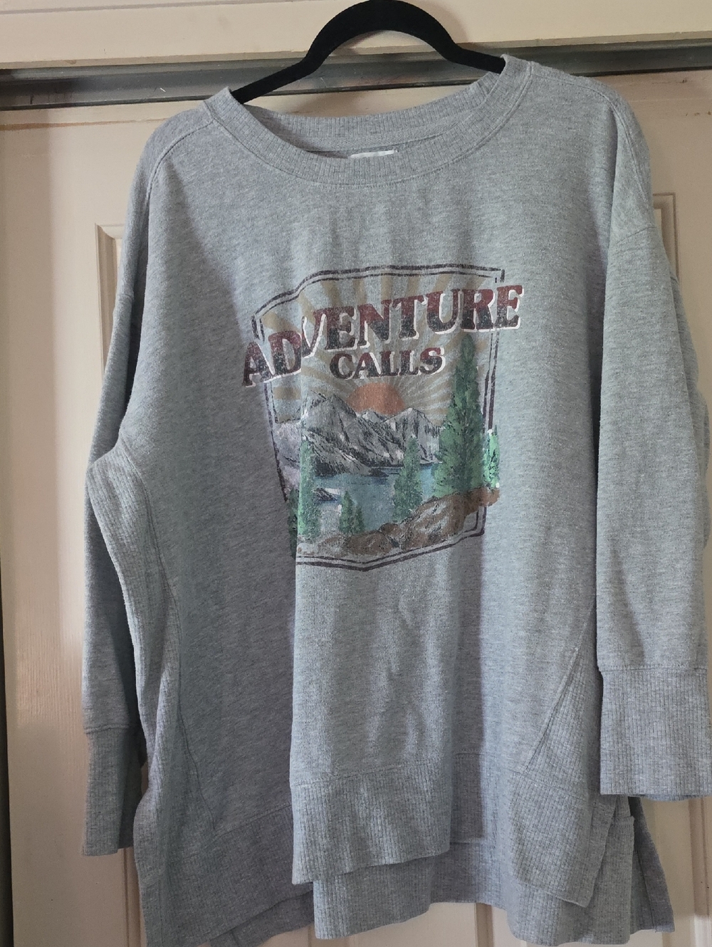 Maurices Gray 'Adventure Calls' Graphic Sweatshirt
